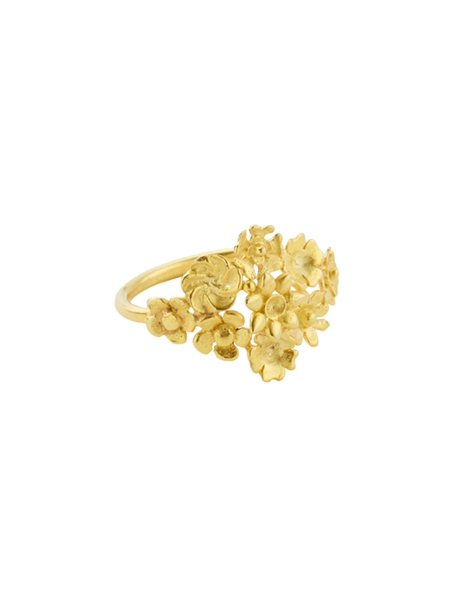 18kt gold flower cluster ring